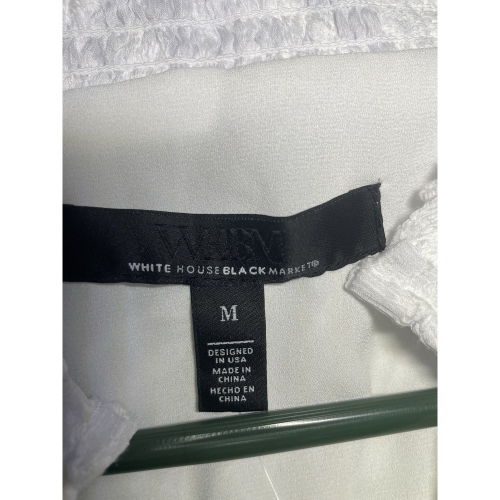 NWT White House Black Market WHBM Halter Sleeveless Dress White, Lined Size M - Picture 7 of 11